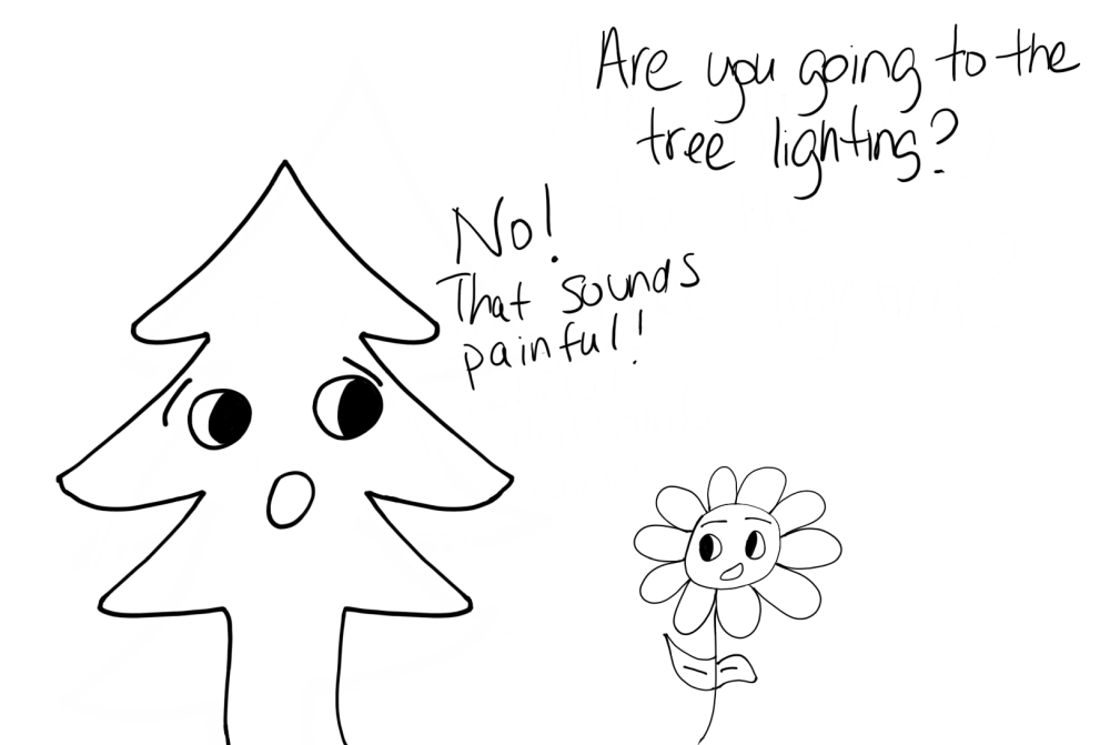 Tree Lighting Magenta Sketches